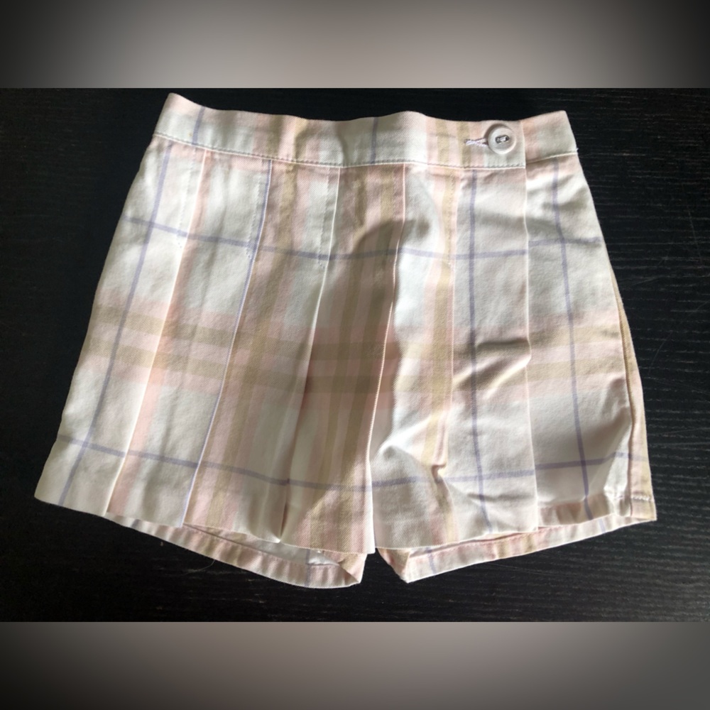 Burberry toddler Women's Pastel Plaid Short Skirt